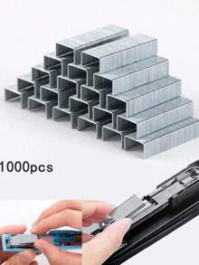 1000枚通用订书钉，24/6尺寸，随机包装，返校用品，办公必备，纸张装订配件 - 1盒 - 一般款 - 查看 8
