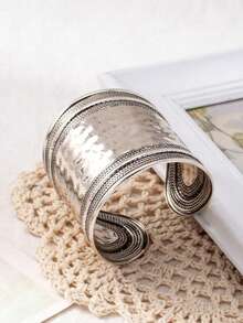 1件时尚波西米亚风优雅奢华复古几何手链，适合女性日常、约会及任何场合佩戴。 - 復古銀色 - 查看 2