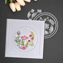 1pc Creative Flower Shaped Metal Cutting Die, Suitable For DIY Scrapbooking, Embossing Crafts, Handmade Cards And Gift Cards - A - View 2