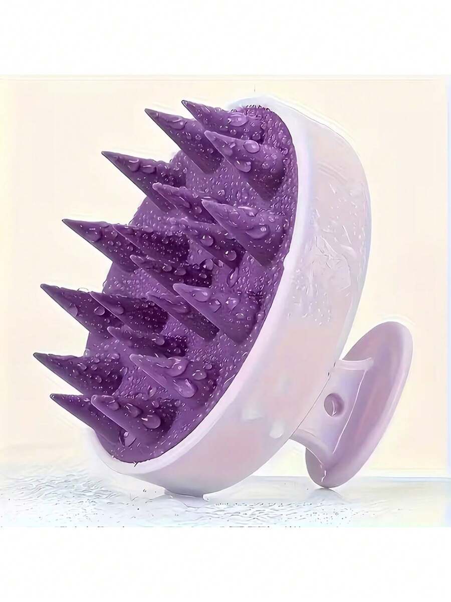 1支硅胶头皮去角质刷 - 升级版洗发刷，两种刷毛长度可选，干湿两用，适合头发护理