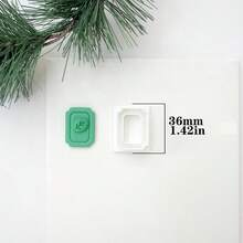 1pc Soft Clay Basic 3D Geometric Shape Square, Circle, Curved Frame Mold For Earrings, Necklaces, DIY Crafts - White - View 7