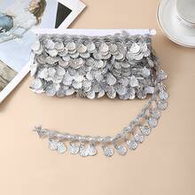 2 Yards 3.5cm Sewing Fabric Fringe Shell Shaped Sequin Tassel Fringed Trimmings And DIY Clothing Accessories Embellishments Tassels Crafts Garniture - Multicolor - View 7