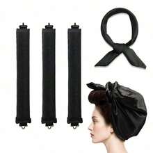 Lazy Heatless Curling Headband Soft Elastic Hair Curler Sleep Curling Tool With Hook - Multicolor - View 15