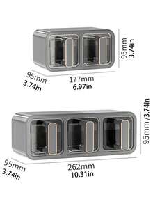 1pc Sealed Spice Box, Household Compartment Seasoning Organizer, Moisture-Proof Dust-Proof Detachable Easy To Clean Stackable Salt Sugar Sauce Vinegar Storage Jar, Kitchen Essential [With Spoon] - Multicolor - View 10