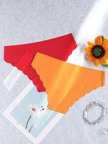 8-Piece Set Of Solid Color Seamless Women's Underwear - Soft And Comfortable Triangle Underwear, Suitable For Daily And All Season Wear - 彩色 - 查看 4