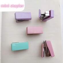 1pc Portable Mini Stapler Keychain - A Cute And Creative File And Document Organization Accessory, Portable Cartoon Mini Stapler Set, Staples, Mini Stapler, Compact Easy-To-Use Mini Stapler, Small Stapler Set, Labor-Saving Stapler, Suitable For Students And Office Use - Mini Stapler - View 10