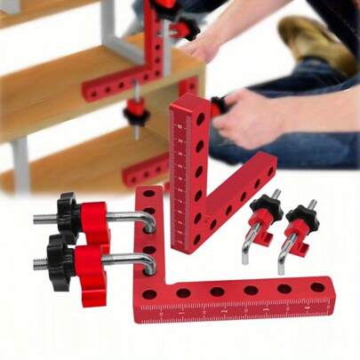1/2 Set 90 Degree Positioning Squares Right Angle Clamps, Aluminum Alloy Carpenter Corner Clamping Square Tool- 90 Degrees L-Type Corner Clamp