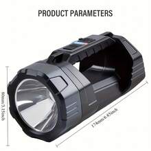 LiHangStar Linterna de mano recargable solar, lámpara portátil de alta luminosidad con carga USB, foco LED, múltiples modos de iluminación, luz lateral, adecuada para emergencias, cortes de energía, senderismo, camping, pesca - Linterna solar - View 9