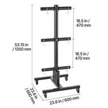 Hantelscheibenständer Hantelscheibenbaum für 2-Zoll-Hantelscheiben, Standard-Hantelscheibenbaum Rollbar, Gewichtsaufbewahrungshalter mit einer Tragkraft von 454 kg, Aufbewahrungsständer - Quadratischer Ständer, mit Stange - Übersicht 10