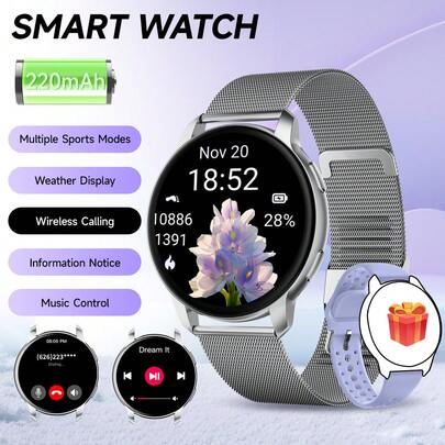 2025 อัปเกรดนาฬิกาสมาร์ทวอทช์หน้าปัดกลมสุดหรู, หน้าจอ HD ขนาดใหญ่ 1.46 นิ้ว, หน้าปัดปรับแต่งได้, โทรไร้สาย, ผู้ช่วยเสียง, โหมดกีฬาหลากหลาย, ควบคุมเพลง, รีโมทกล้อง, อุปกรณ์เสริมสำหรับใช้ในชีวิตประจำวันและกีฬาสำหรับทุกเพศที่น้ำหนักเบาและทันสมัย