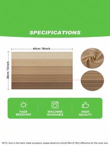 Taplak Meja Ombre 4pcs/6pcs, Alas Meja Dekorasi Ruang Tamu & Makan Modern, Dapat Dicuci, Alas Meja Dapur, Tahan Panas & Anti Noda, Cocok untuk Pesta di Rumah, Dekorasi Meja Makan di Luar Ruangan Saat Berkemah, Meja Kopi, Dekorasi Rumah Musim Semi & Musim Panas - Khaki - View 5