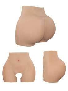 Seamless Padded Butt Lifter High Waist Shaping Panties, Booty Enhancer Tummy Control Underwear For Women - Beige - View 1