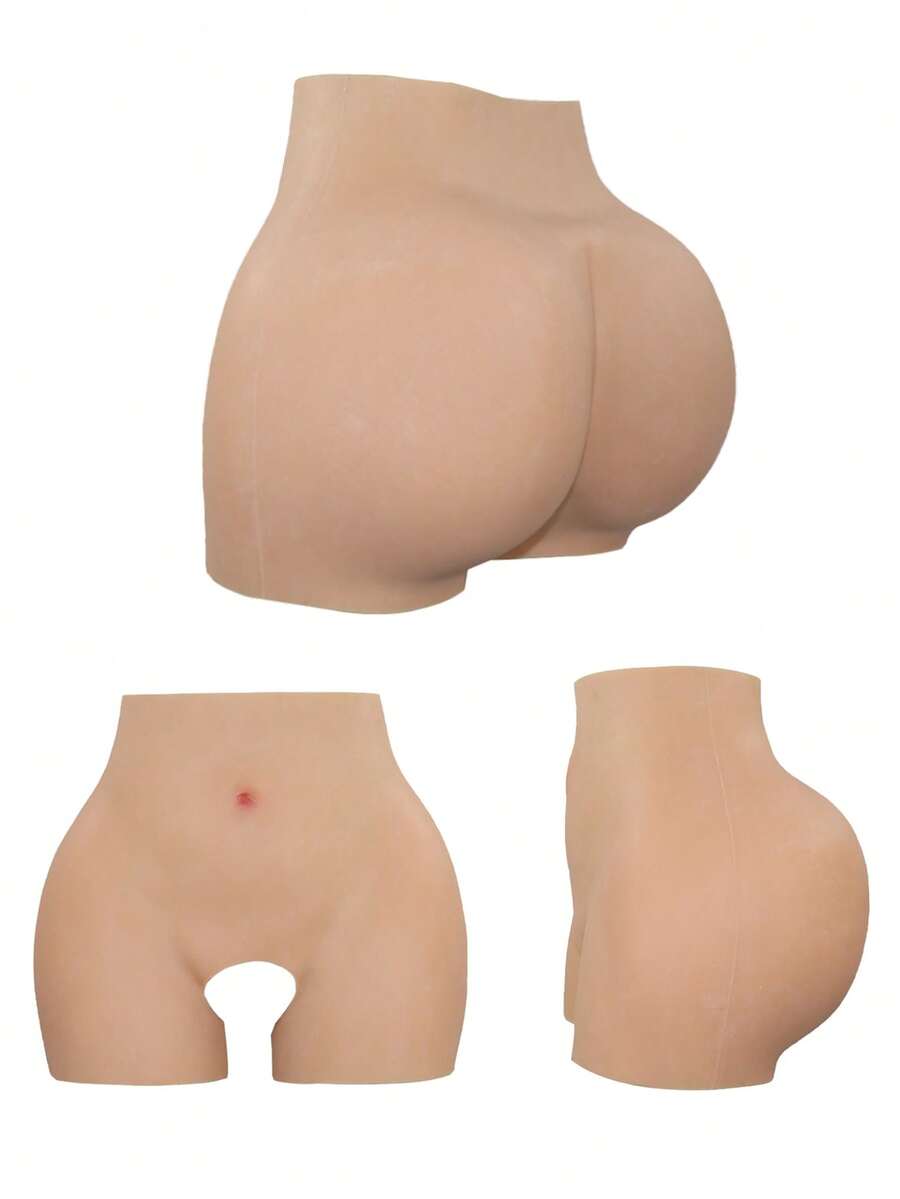 Seamless Padded Butt Lifter High Waist Shaping Panties, Booty Enhancer Tummy Control Underwear For Women - Beige - View 1