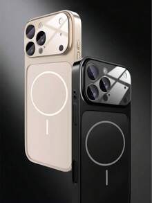 1个苹果独家磁吸式大窗口17 Pro Max手机壳（升级版） - 兼容 17/17 Pro Max/16/15/14/13 Air，磨砂表面，支持无线充电 - 銀色 - 查看 3