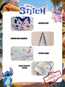 Disney 1 Túi vải canvas đựng đồ in hình hoạt hình Stitch chính hãng, túi đeo vai dung tích lớn, túi mua sắm nhẹ, có thể tái sử dụng – Lý tưởng cho phụ nữ, thanh thiếu niên, người hâm mộ hoạt hình, hoàn hảo cho việc đi lại hàng ngày, mua sắm tạp hóa, đưa đón con đi học, đi biển, tụ họp ngày lễ, chuẩn bị cho năm học mới. - Nhiều màu - Xem 10