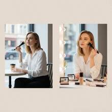 1 Set Soft Makeup Brushes - Includes Foundation Brush, Concealer Brush, Detail Brush And Portable Makeup Brush - Black - View 5