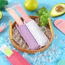 1pc/6pcs Reusable Washable Ice Pop Sleeves, Ice Pop Holder, Neoprene Ice Pop Jacket, Back To School Summer - Multicolor - View 1