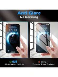 BOLLYMORE Shockproof Anti-Peeping Privacy Screen Protector 5pcs Full Coverage Matte Privacy Screen Protector Upgraded Edge Protection Against Drops & Scratches Easy Installation Bubble-Free Compatible With Iphone 17 Pro Max 17 Air Spring Gift Birthday Party - 5PCS - View 7