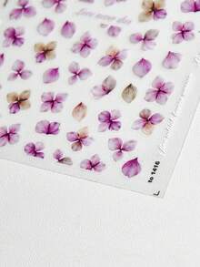 1pc Spring/Summer Japanese Style Cherry Blossom Nail Art Sticker, Essential For Nail Artists, 3D Embossed Craft, Spring/Summer Cherry Blossom Pattern Design, Self-Adhesive Nail Sticker, DIY Nail Decals, Elegant Nail Accessory Gift For Women Nail Stickers - Multicolor - View 7