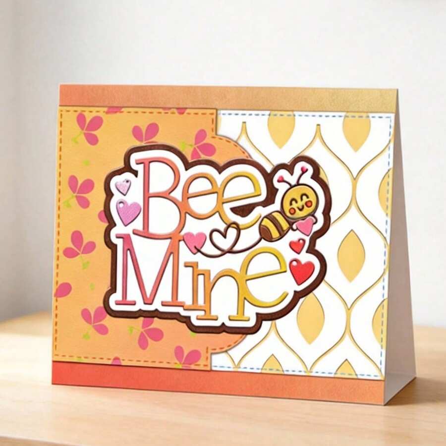 Creative Bee And Label Dies, DIY Scrapbooking Album And Embossing Stencil, Greeting Card Making Tool, Card Paper Cutting Crafts ,Gift Card Making Template Die Cuts. - Silver - View 1