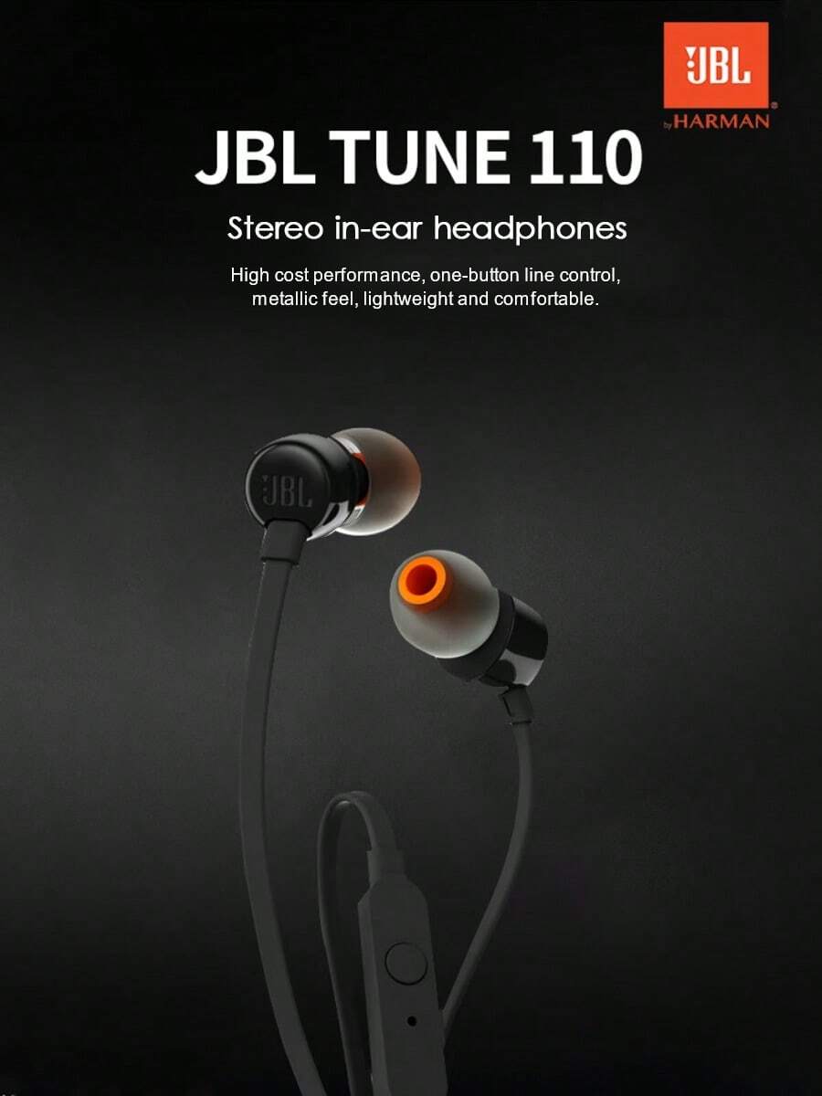 JBL T110 Wired Earphone with 3.5mm Interface for Gaming PC and Cellphone Calling, In-ear Stereo Earbuds Headset - 查看 1