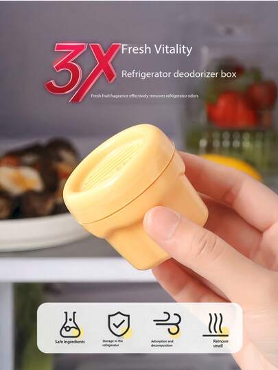 高品质冰箱除臭盒，材质优良，安全去除异味，保持食物新鲜，多功能清新盒可用于冰箱、衣柜、储物盒等需要除臭和香氛的地方。