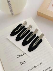 4/20个装女士纯色鸭嘴夹冲浪板无缝发饰，适合日常使用（不含纸卡） - 彩色 - 查看 9