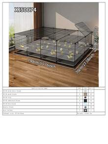 Large Metal Pet Cage, Assembled And Disassembled, Small Animal Habitat With Removable Tray, Suitable For Raising Chicks, Ducks, Rabbits And Other Small Animals - Multicolor - View 18