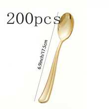 1/5/10/25/50/75/100/150/200/250pcs/Set Dining Tableware Set, Suitable For Buffet, Catering, Party, Kitchen, Home, Wedding, Birthday, Party Supplies And School Use - Gold - View 22