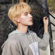 男士短款蓬松逼真合成假发，适合日常佩戴、男士日常角色扮演、派对、动漫、圣诞节装扮、生日、耐热纤维、角色扮演、狂欢节、圣帕特里克节、返校季、世界杯、角色扮演、派对、舞台表演、音乐节、婚礼、舞会等场合。 - 彩色 - 查看 2