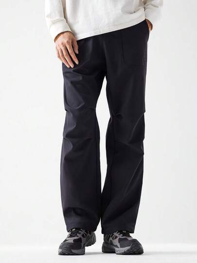 CAMEL CROWN 男士吸湿排汗速干纯色运动裤，适合春、夏及四季运动穿着。