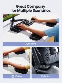 Comfortable Wrist Rest Suitable For Computer Desk - Suitable For Typing And Office Work, Black Non-Slip Design Suitable For Computer Desk - Multicolor - View 2