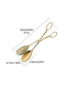 1 chiếc kẹp gắp salad bằng kim loại màu bạc, kẹp phục vụ bánh tự chọn sang trọng cho tiệc tùng, dụng cụ ăn uống đa năng. - Nhiều màu - Xem 9