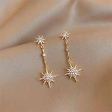 Shaped Dangle Earrings With Shiny Texture, Metal, Fashionable & Sophisticated With Small Popularity - Vàng - Xem 6