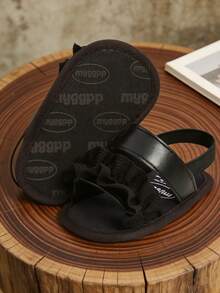 Toddler Girls' Summer Sandals, Outdoor Soft-Soled Shoes For Infants - Black - View 9