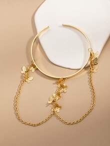 1pc Adjustable Arm Chain With Butterfly Pendant, Tassel Arm Bracelet, Vacation & Beach Style - Multicolor - View 4