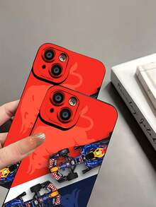 Cars Racing Colorful Background. This Stylish Black Phone Case Is Compatible With Samsung, Apple, , , , Transsion, ,  And Honor. Made Of TPU Silicone, It Offers Shock And Drop Protection And A Superior Feel. It's An Ideal Gift For Family, Friends, And Loved Ones, And A Perfect Choice For Valentines Day And Year's Gift. - 黑色 - 查看 8