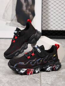 2026 Spring/Autumn Children Boys/Girls Fashionable Minimalist Outdoor Running Casual Shoes, Lightweight Design - Red - View 4