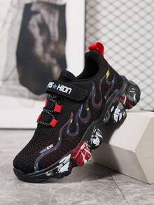 2026 Spring/Autumn Children Boys/Girls Fashionable Minimalist Outdoor Running Casual Shoes, Lightweight Design - Red - View 2