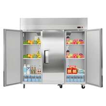 Commercial Reach-In Refrigerator 72" W, 52 Cu.Ft Stainless Steel Upright Refrigerator With Three Doors, Auto-Defrost, 9 Adjustable Shelves, 32 To 50℉ Temp Control, UL Certified - Triple-door Refrigerator - View 8