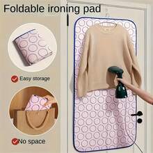 1pc Ironing Pad, Foldable Compact Household Ironing Board, Heat Resistant Cloth, Hand-Held Garment Steamer, Anti-Scald Gloves, Ironing Accessories - Multicolor - View 3