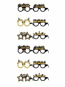 12pcs Black & Gold Birthday Party Glasses, Suitable As Birthday Photo Props, Unique Birthday Party Perfect Gift - Party Glasses - View 9