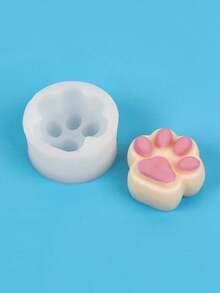 3D猫爪挤压模具，手工皂蜡烛研磨工具 - 白色 - 查看 1