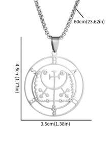 1 st Demon Sigill Hängsmycke Unisex Satanisk Baram Halsband Smycken Amulett - Retro - Visa 6