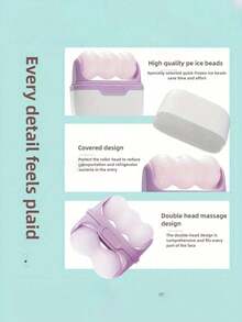 1个双头冰滚轮按摩器 - 手动面部和头部按摩器，双头冰滚轮美容仪，便携式面部按摩器，家用手持舒缓肌肤冰敷仪，可冷敷放松肌肉紧张，无需电池，面部护理工具，面部冰滚轮，日常护肤辅助工具，符合人体工程学设计，经久耐用，适合家庭使用，圣诞礼物，开学礼物，情人节礼物 - 彩色 - 查看 4