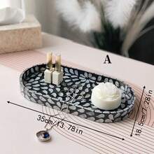 1pc Oval Modern Shell Tray, Surface Coated With Melted Paint - Suitable For Christmas, Halloween, Thanksgiving, Valentine's Day And Other Occasions - Multicolor - View 14