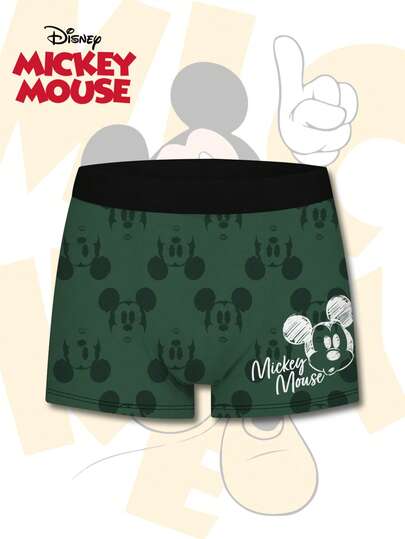 Disney Calzoncillos tipo bóxer de hombre con estampado 3D, ropa interior esencial de uso casual diario para hombres