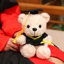 1pc Graduation Gift Plush Teddy Bear Doll, Soft Doll Stuffed Animal, Back To School/Graduation Commemorative Gift For Classmates, Teachers, Birthday - Multicolor - View 5