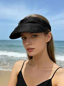 1 buah Topi Ember Organza Musim Semi, Hadiah Tahun Baru & Perlengkapan Liburan Pantai; 1 buah Topi Beret Gaya Inggris Retro Warna Polos Musim Gugur Unisex, Minimalis Serbaguna untuk Perjalanan, Santai, Olahraga Luar Ruangan - MultiWarna - View 3