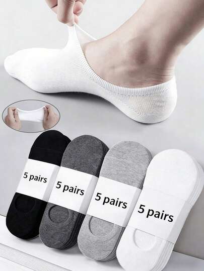 5/10/15/20/30pcs Men's Summer Thin Mesh Breathable Moisture-Wicking Ankle Socks, Invisible Non-Slip Heel, Low-Cut Boat Socks, Ultra-Thin Breathable Socks, Men's Summer Sports Socks, Women's Black Indoor Slippers, Multi-Color Multi-Function Youth Sports Socks